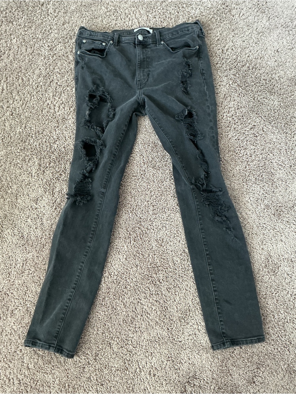 PacSun Black Distressed Skinny Jeans for Women